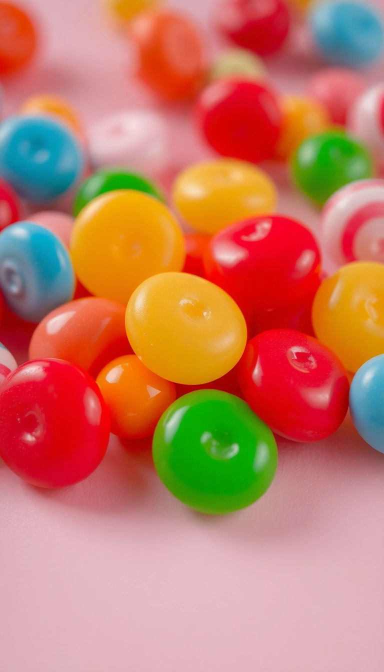 iPhone AI Mixed Candies Close Up Scenic Wallpaper
